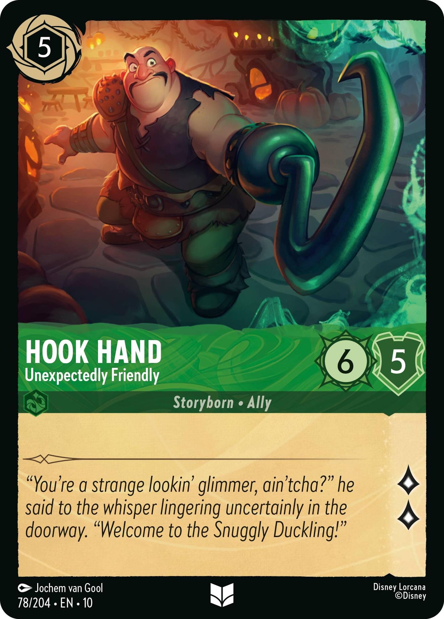 Disney Lorcana: Hook Hand - Unexpectedly Friendly card image