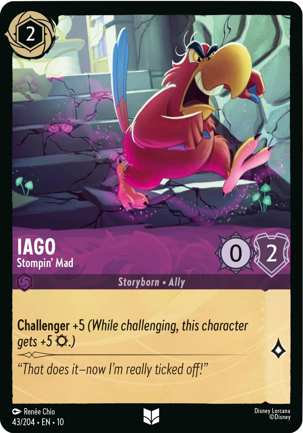 Disney Lorcana: Iago - Stompin' Mad card image