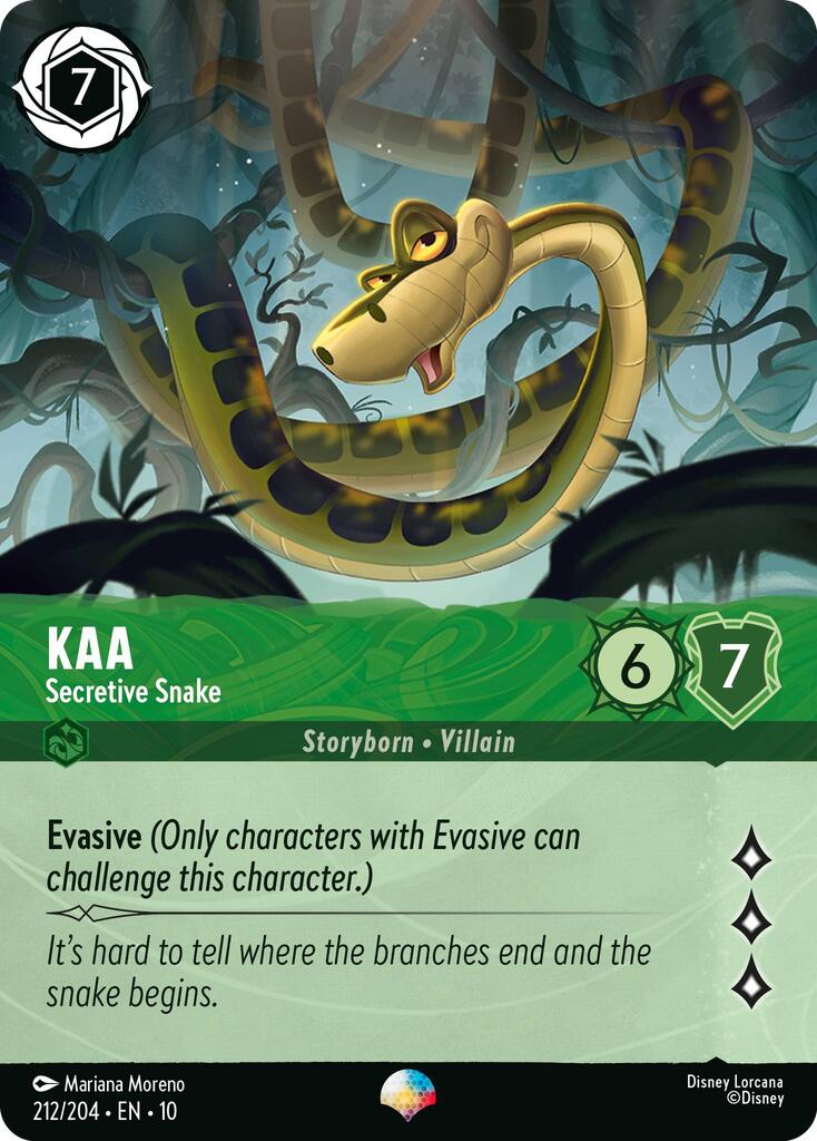 Disney Lorcana: Kaa - Secretive Snake (Epic) card image