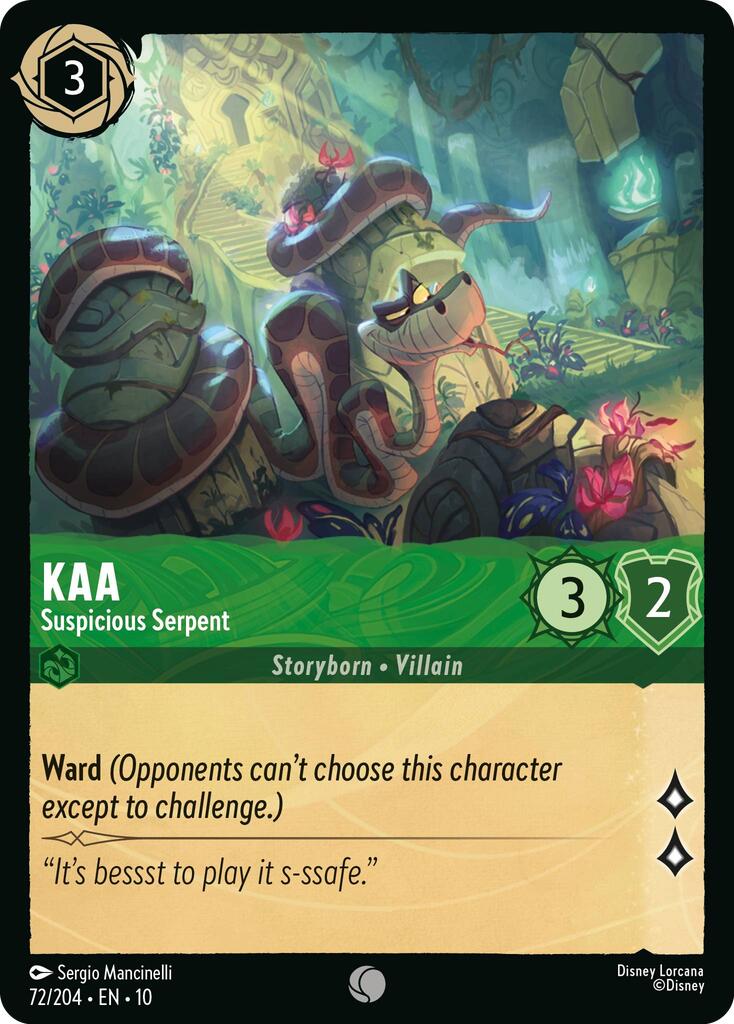 Disney Lorcana: Kaa - Suspicious Serpent card image