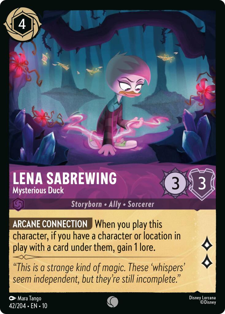 Disney Lorcana: Lena Sabrewing - Mysterious Duck card image