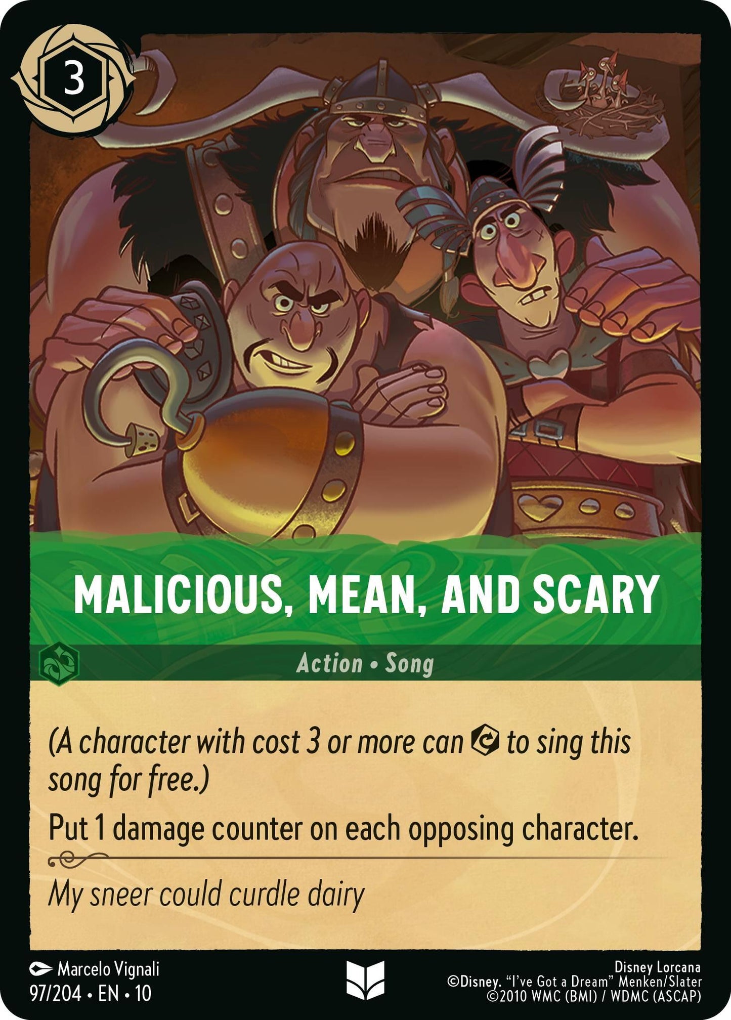 Disney Lorcana: Malicious, Mean, and Scary card image