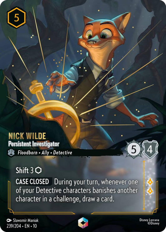 Disney Lorcana: Nick Wilde - Persistent Investigator (Enchanted) card image