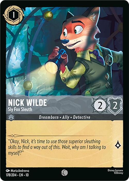Disney Lorcana: Nick Wilde - Sly Fox Sleuth card image