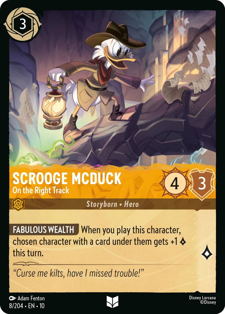 Disney Lorcana: Scrooge McDuck - On the Right Track card image