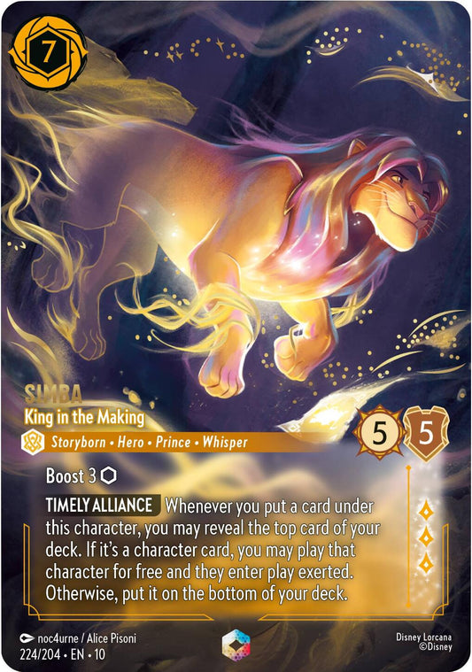 Disney Lorcana: Simba - King in the Making (Enchanted) card image