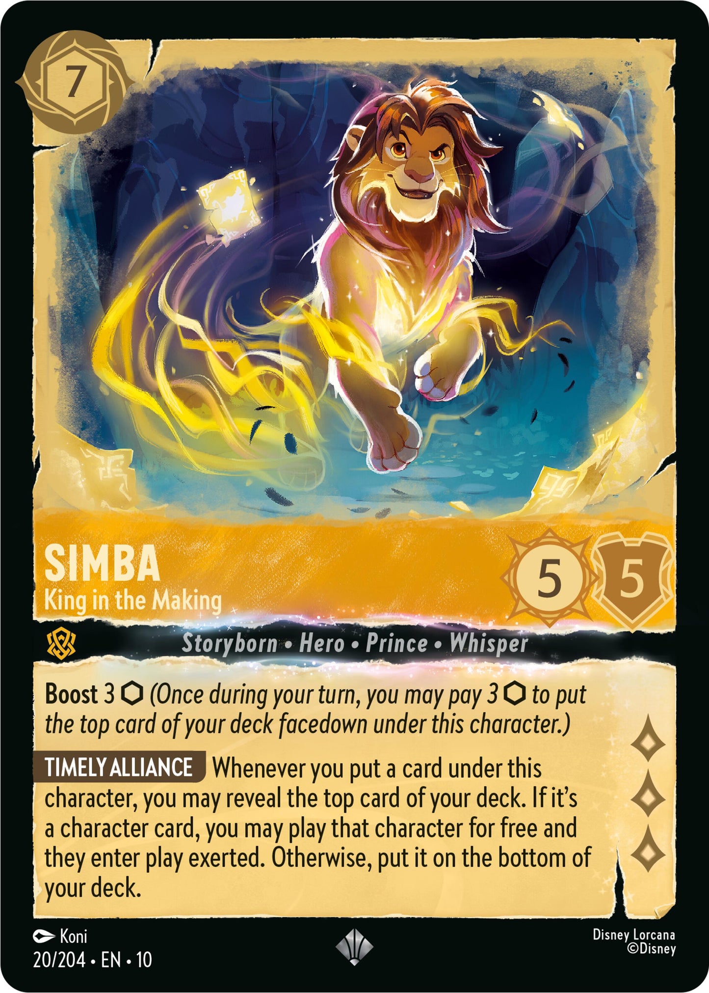 Disney Lorcana: Simba - King in the Making card image
