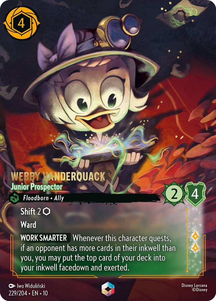 Disney Lorcana: Webby Vanderquack - Junior Prospector (Enchanted) card image