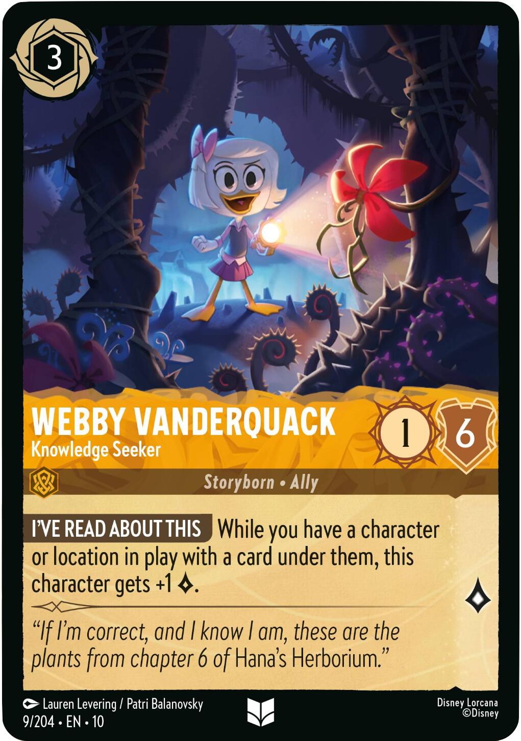 Disney Lorcana: Webby Vanderquack - Knowledge Seeker card image