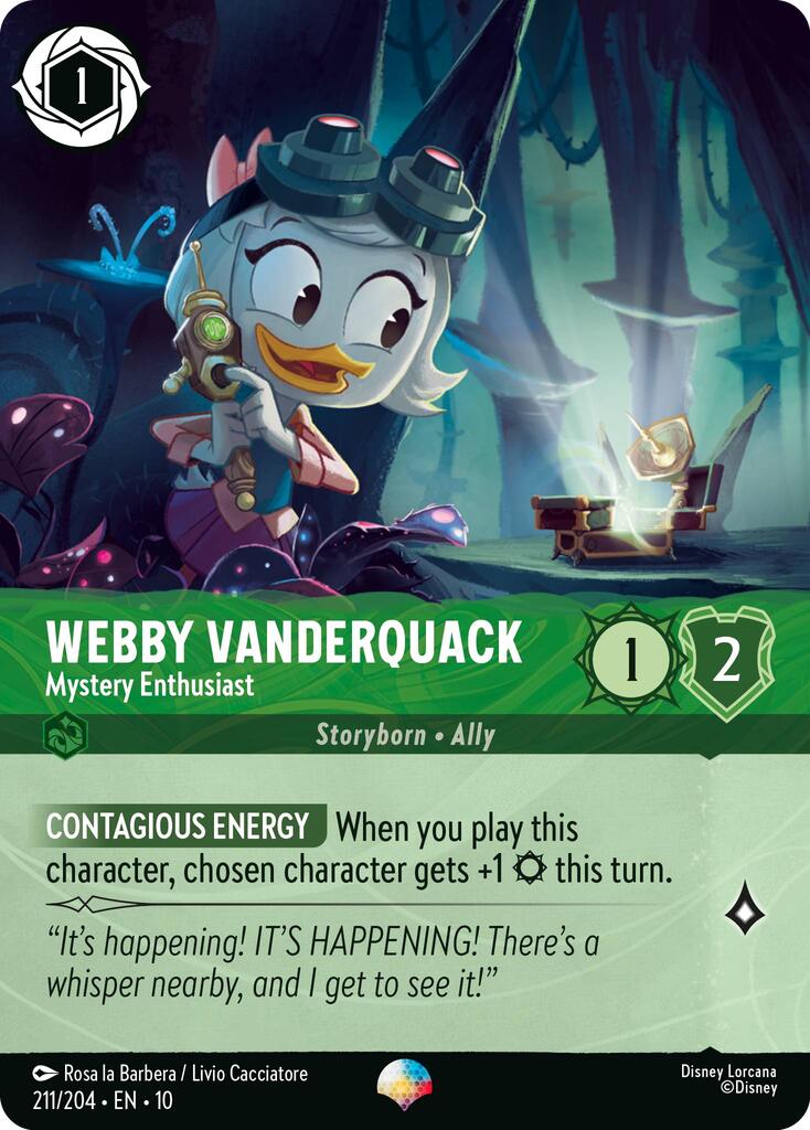Disney Lorcana: Webby Vanderquack - Mystery Enthusiast (Epic) card image