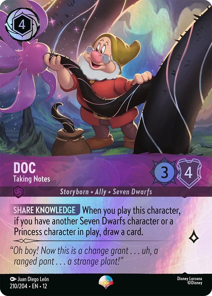 Disney Lorcana: Doc - Taking Notes (Epic) card image