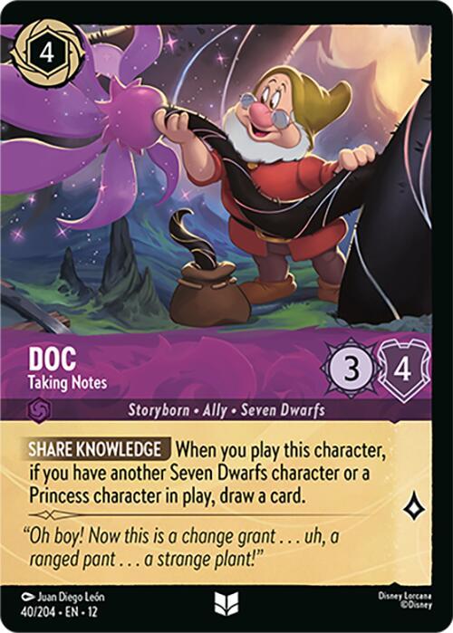 Disney Lorcana: Doc - Taking Notes (Foil) card image