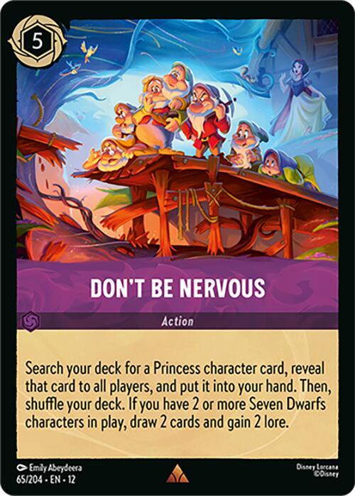 Disney Lorcana: Don't Be Nervous card image