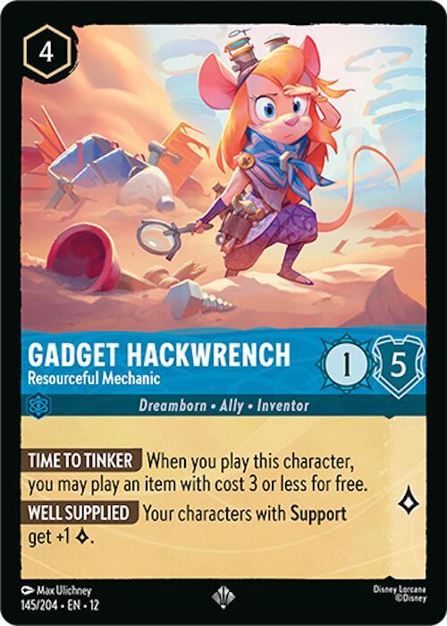 Disney Lorcana: Gadget Hackwrench - Resourceful Mechanic card image