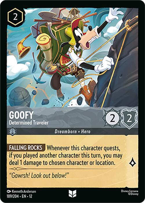 Disney Lorcana: Goofy - Determined Traveler card image