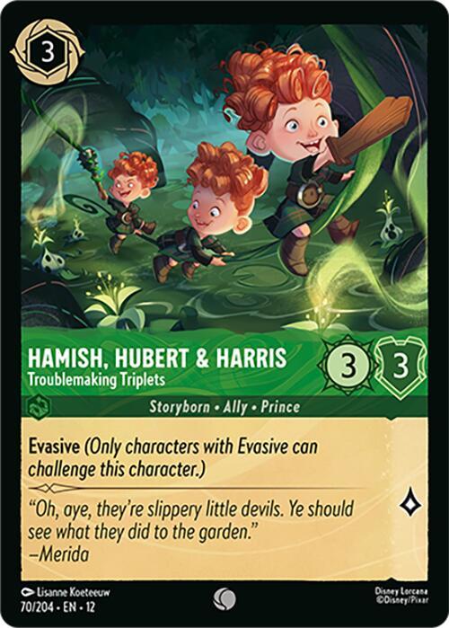 Disney Lorcana: Hamish, Hubert & Harris - Troublemaking Triplets card image