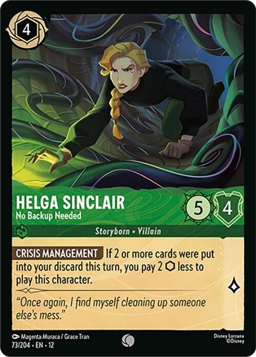 Disney Lorcana: Helga Sinclair - No Backup Needed card image