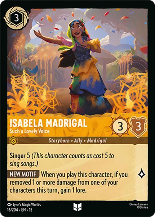Disney Lorcana: Isabela Madrigal - Such a Lovely Voice card image