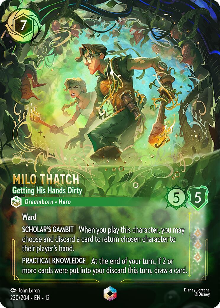 Disney Lorcana: Milo Thatch - Getting His Hands Dirty (Enchanted) card image