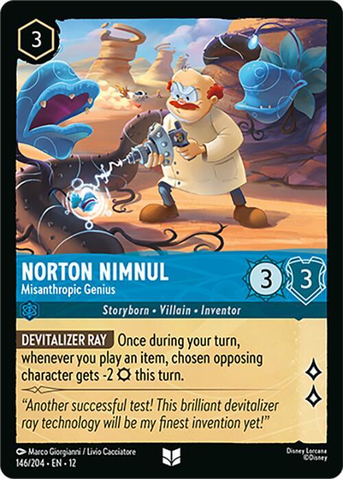 Disney Lorcana: Norton Nimnul - Misanthropic Genius card image