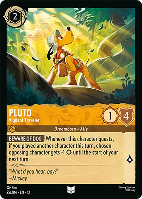 Disney Lorcana: Pluto - Vigilant Traveler card image
