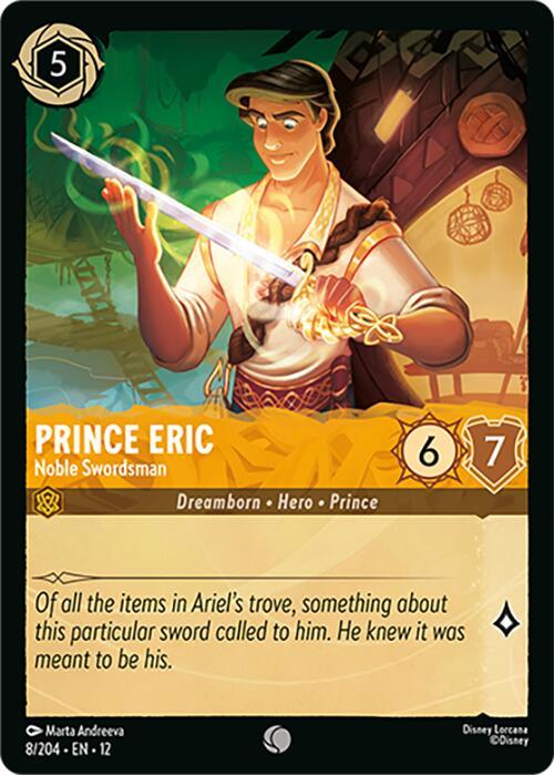 Disney Lorcana: Prince Eric - Noble Swordsman card image