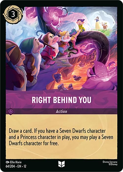 Disney Lorcana: Right Behind You card image