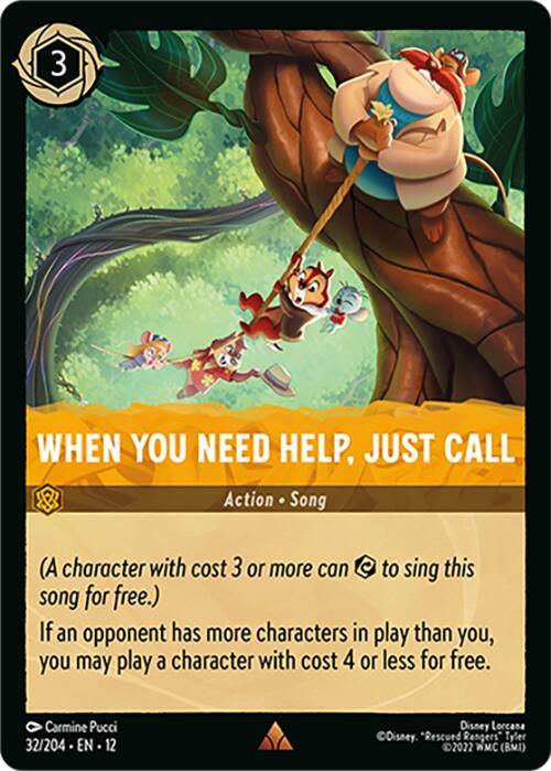 Disney Lorcana: When You Need Help, Just Call card image