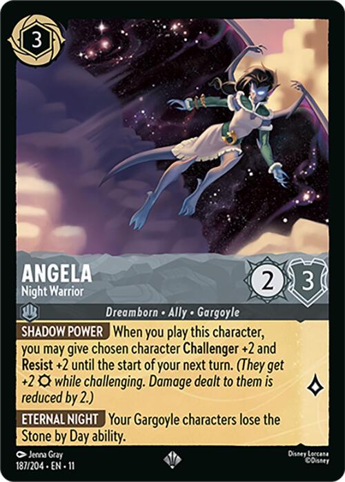 Disney Lorcana: Angela - Night Warrior card image