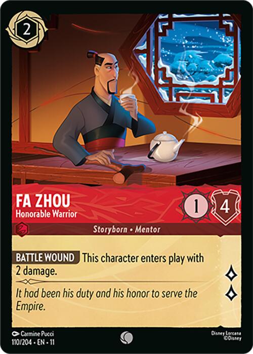 Disney Lorcana: Fa Zhou - Honorable Warrior card image