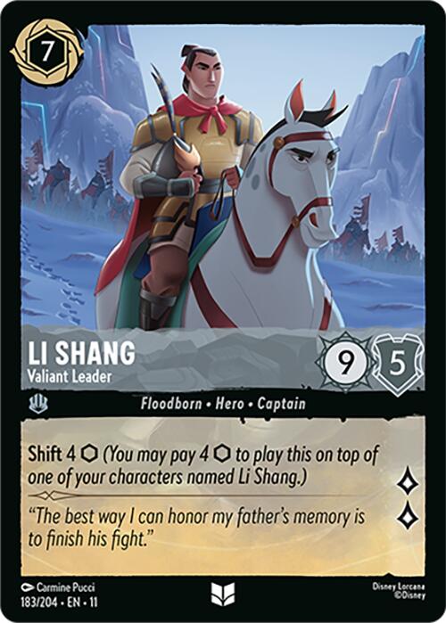 Disney Lorcana: Li Shang - Valiant Leader card image