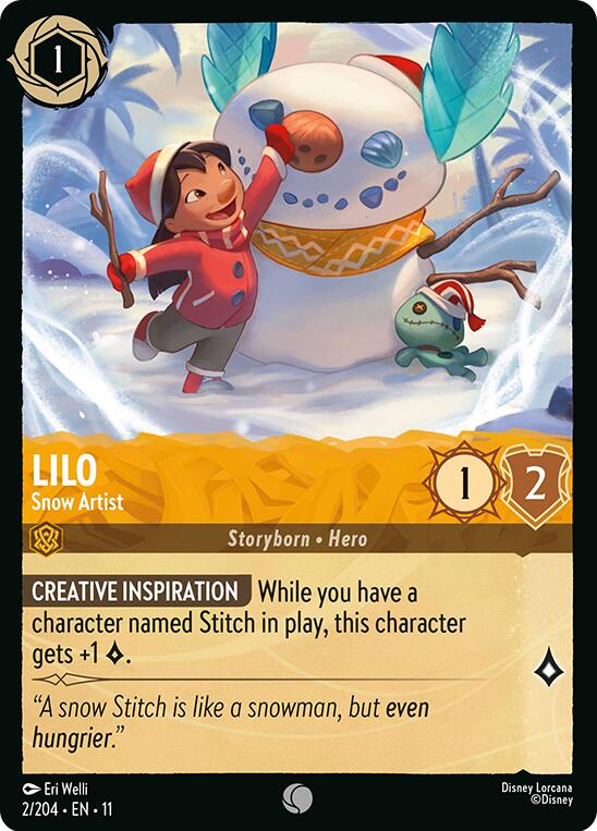 Disney Lorcana: Lilo - Snow Artist card image