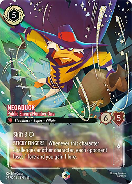 Disney Lorcana: Negaduck - Public Enemy Number One (Enchanted) card image