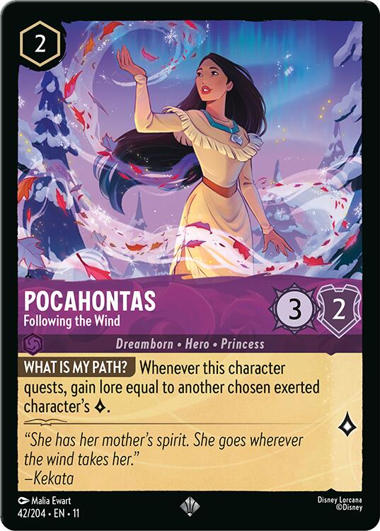 Disney Lorcana: Pocahontas - Following the Wind card image