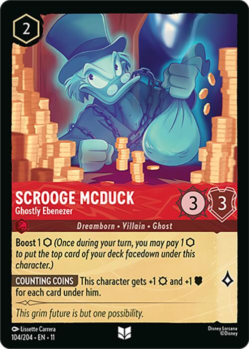 Disney Lorcana: Scrooge McDuck - Ghostly Ebenezer card image