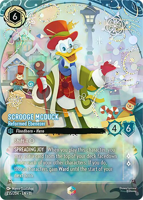 Disney Lorcana: Scrooge McDuck - Reformed Ebenezer (Enchanted) card image