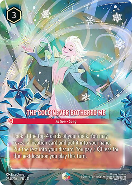 Disney Lorcana: The Cold Never Bothered Me (Enchanted) card image