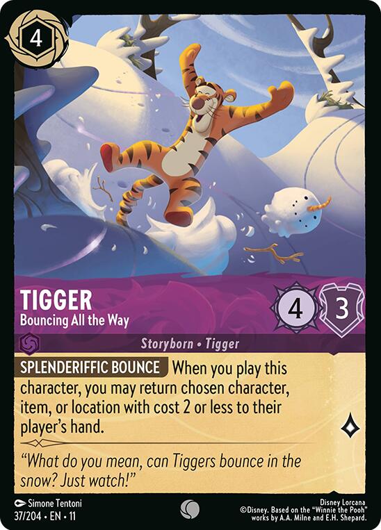 Disney Lorcana: Tigger - Bouncing All the Way card image