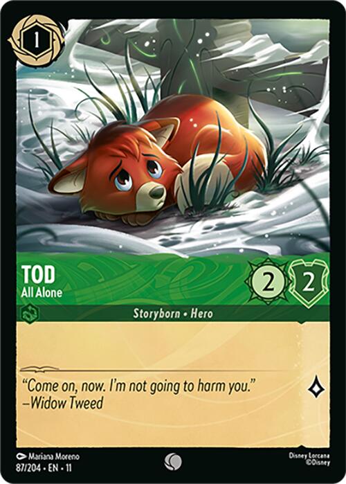 Disney Lorcana: Tod - All Alone card image