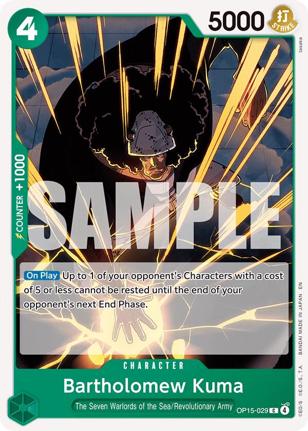One Piece Card Game: Bartholomew Kuma (OP15-029) card image