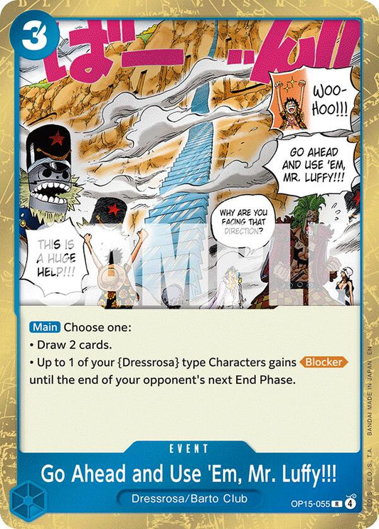 One Piece Card Game: Go Ahead and Use 'Em, Mr. Luffy!!! card image