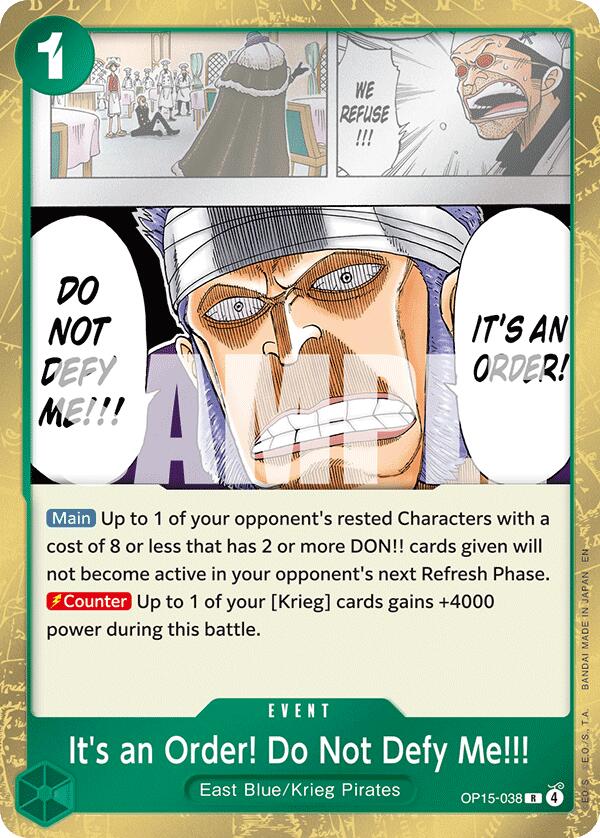 One Piece Card Game: It's an Order! Do Not Defy Me!!! card image