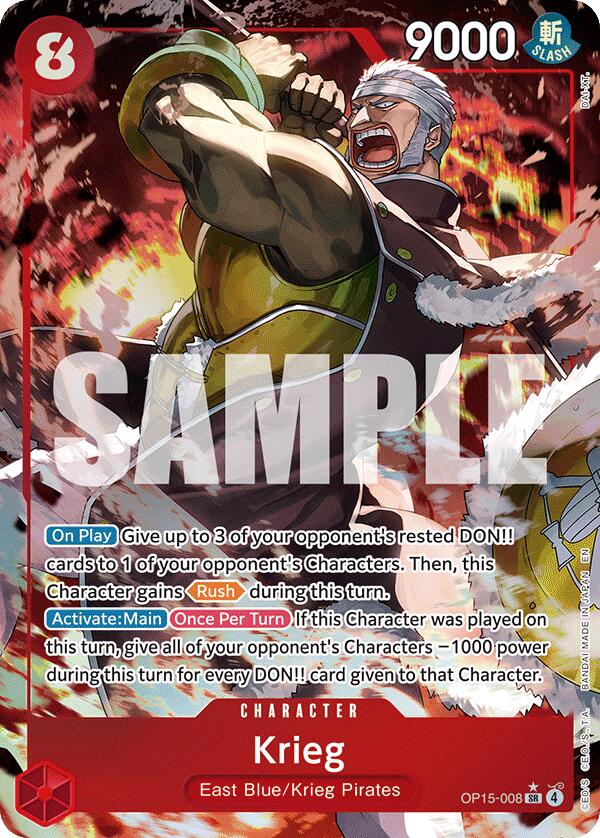 One Piece Card Game: Krieg (OP15-008) (Alternate Art) card image
