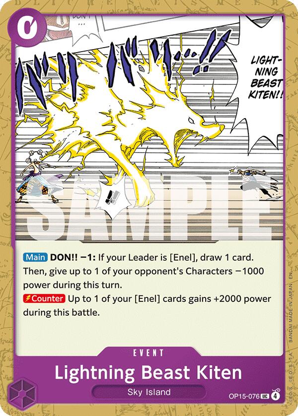 One Piece Card Game: Lightning Beast Kiten card image