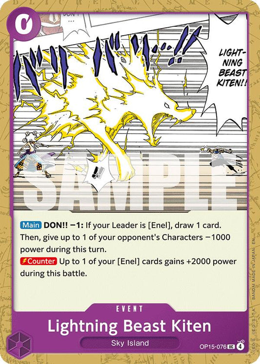 One Piece Card Game: Lightning Beast Kiten card image