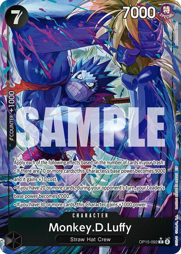 One Piece Card Game: Monkey.D.Luffy (OP15-092) (Alternate Art) card image