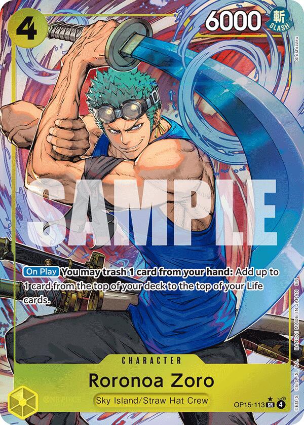 One Piece Card Game: Roronoa Zoro (OP15-113) (Alternate Art) card image