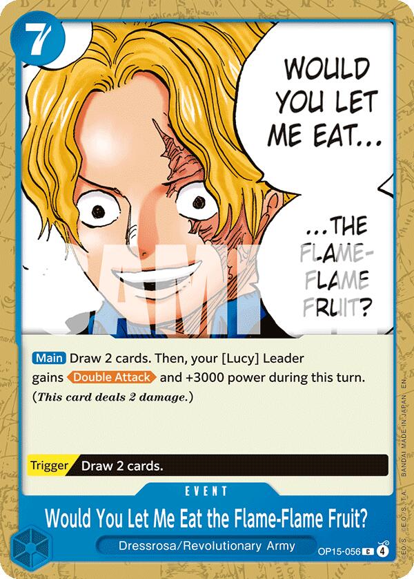 One Piece Card Game: Would You Let Me Eat the Flame-Flame Fruit? card image