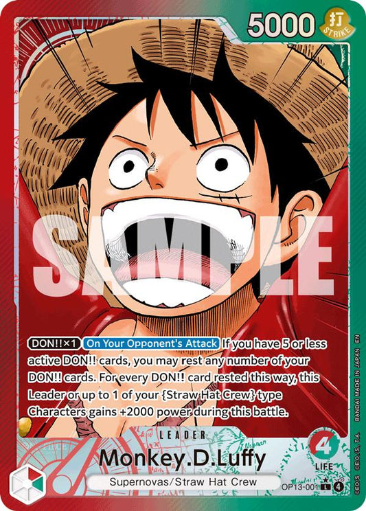 One Piece Card Game: Monkey.D.Luffy (001) (Alternate Art) card image