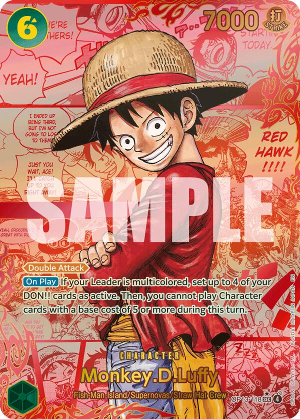 One Piece Card Game: Monkey.D.Luffy (118) (Red Super Alternate Art) card image